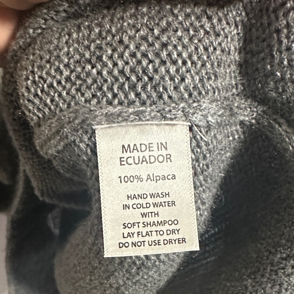 Gray Alpaca Patterned Sweater - Picture 3 of 8